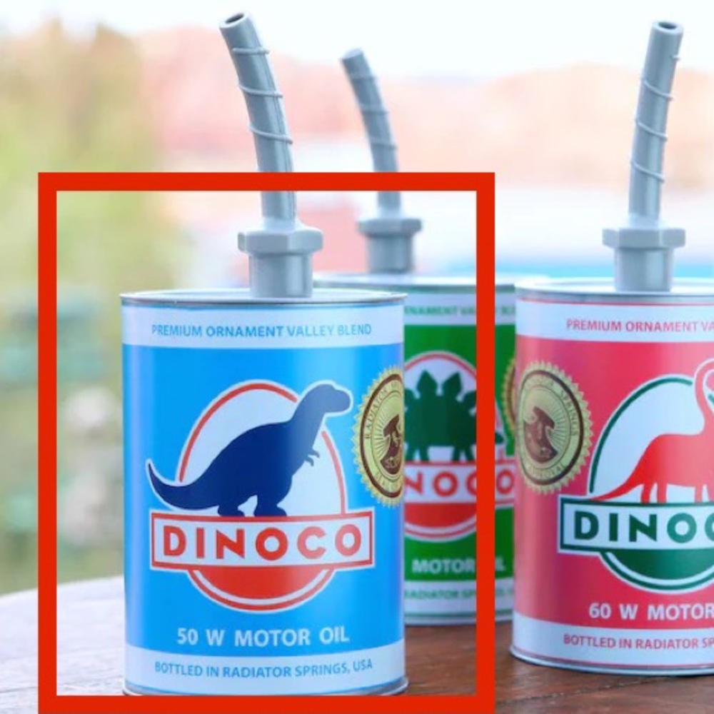 Disneyland Carsland Blue Dinoco (Oil Can Sipper) Cup